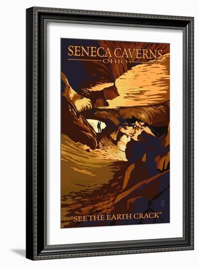 Seneca Canverns, Ohio - See the Earth Crack-Lantern Press-Framed Art Print