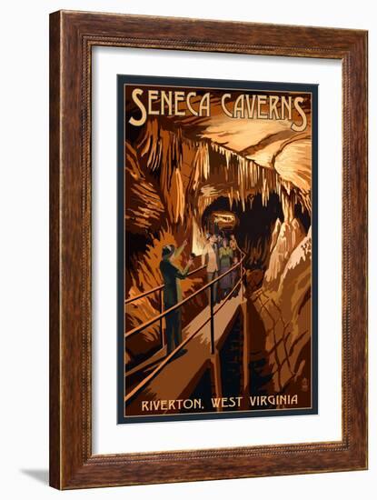 Seneca Caverns - Riverton, West Virginia-Lantern Press-Framed Art Print