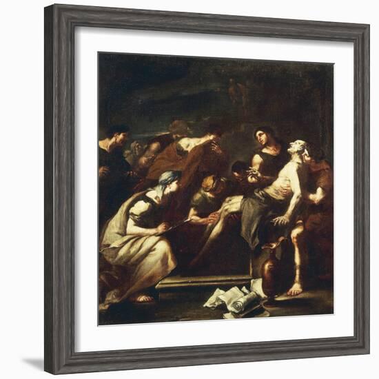 Seneca Dying, Luca Giordano-null-Framed Giclee Print