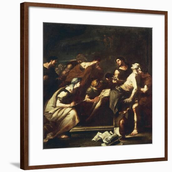 Seneca Dying, Luca Giordano-null-Framed Giclee Print