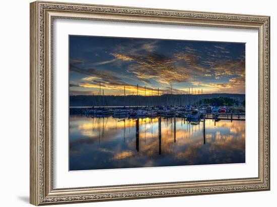 Seneca Lake Sunrise-Robert Lott-Framed Art Print