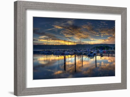 Seneca Lake Sunrise-Robert Lott-Framed Art Print