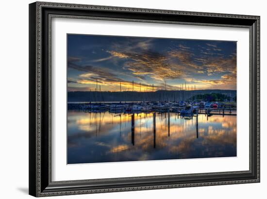 Seneca Lake Sunrise-Robert Lott-Framed Art Print