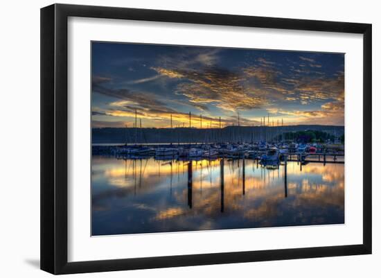 Seneca Lake Sunrise-Robert Lott-Framed Art Print