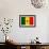 Senegal Flag Design with Wood Patterning - Flags of the World Series-Philippe Hugonnard-Framed Premium Giclee Print displayed on a wall