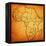 Senegal on Actual Map of Africa-michal812-Framed Stretched Canvas