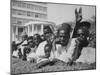 Senegalese Awaiting Arrival of US VP Lyndon Johnson to Celebrate First Year of their Independence-Hank Walker-Mounted Photographic Print