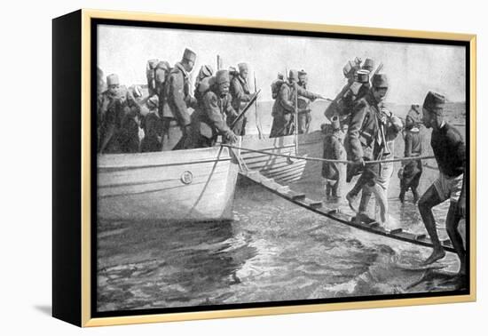 Senegalese Soldiers Embarking on the Egyptian Coast, World War I, 1915-null-Framed Premier Image Canvas