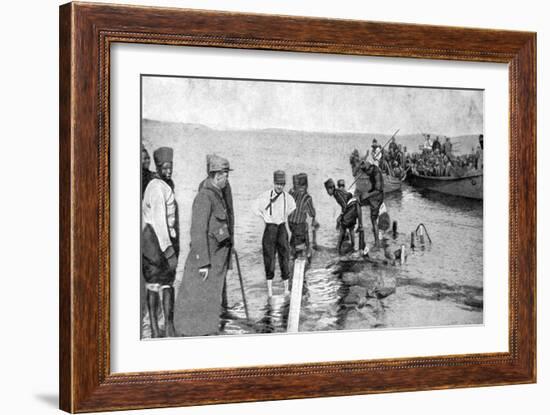 Senegalese Soldiers Embarking on the Egyptian Coast, World War I, 1915-null-Framed Giclee Print