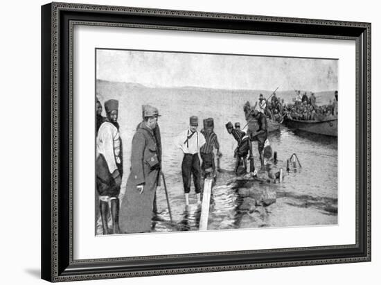 Senegalese Soldiers Embarking on the Egyptian Coast, World War I, 1915-null-Framed Giclee Print