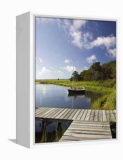 Sengekontacket Pond, Oak Bluffs, Martha's Vineyard, Massachusetts, USA-Walter Bibikow-Framed Premier Image Canvas