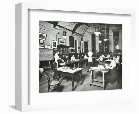 Senior Dressmaking Class, Ackmar Road Evening Institute for Women, London, 1914-null-Framed Photographic Print