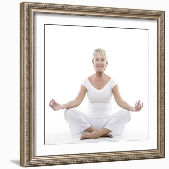 Senior Woman Doing Yoga-Science Photo Library-Framed Premium Photographic Print