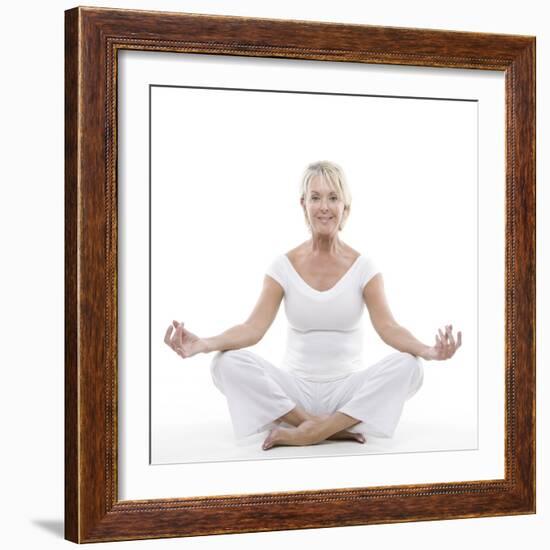 Senior Woman Doing Yoga-Science Photo Library-Framed Premium Photographic Print