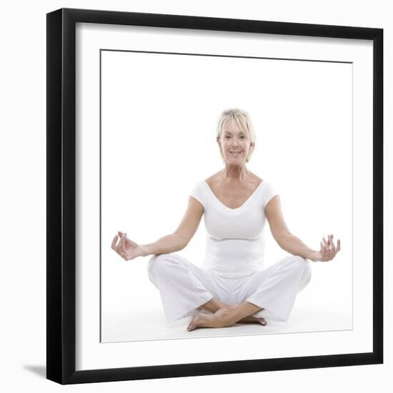 Senior Woman Doing Yoga-Science Photo Library-Framed Premium Photographic Print