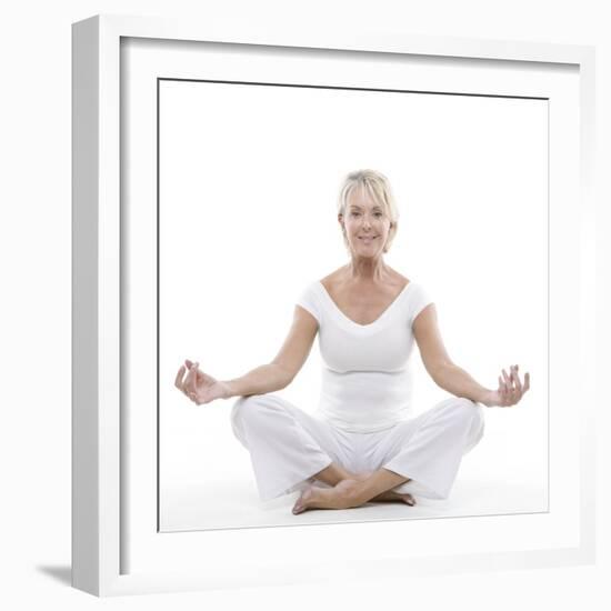 Senior Woman Doing Yoga-Science Photo Library-Framed Premium Photographic Print