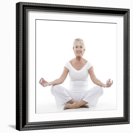 Senior Woman Doing Yoga-Science Photo Library-Framed Premium Photographic Print