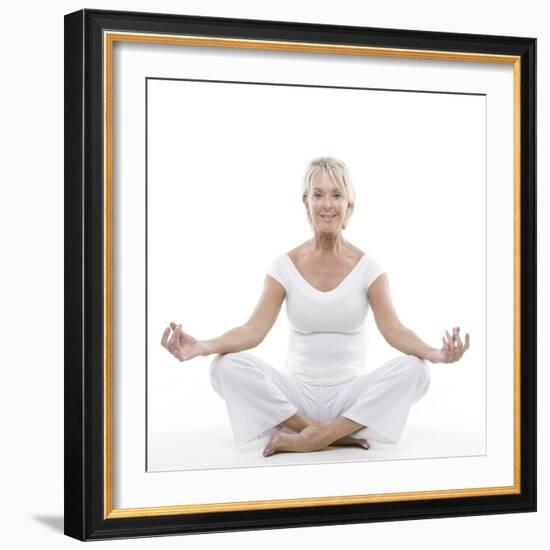 Senior Woman Doing Yoga-Science Photo Library-Framed Premium Photographic Print