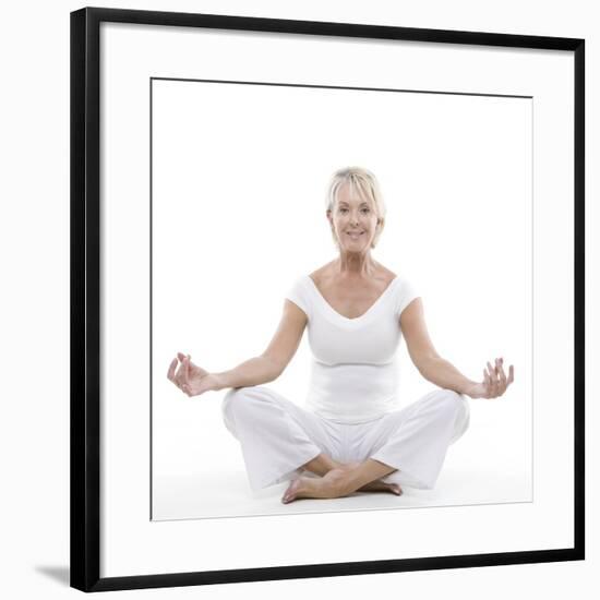 Senior Woman Doing Yoga-Science Photo Library-Framed Photographic Print