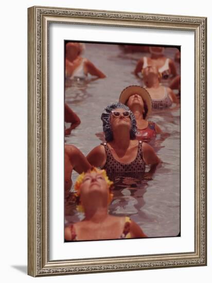 Senior Women in Exercises at Century Village Retirement Community, Florida, 1970s-null-Framed Photo