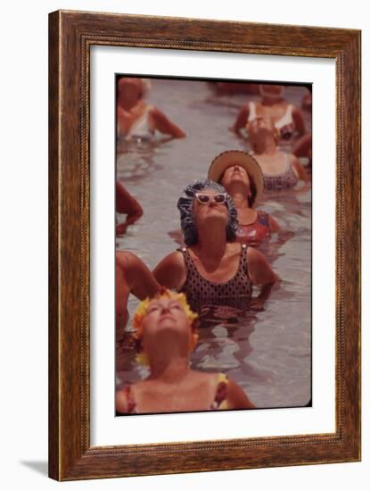 Senior Women in Exercises at Century Village Retirement Community, Florida, 1970s-null-Framed Photo