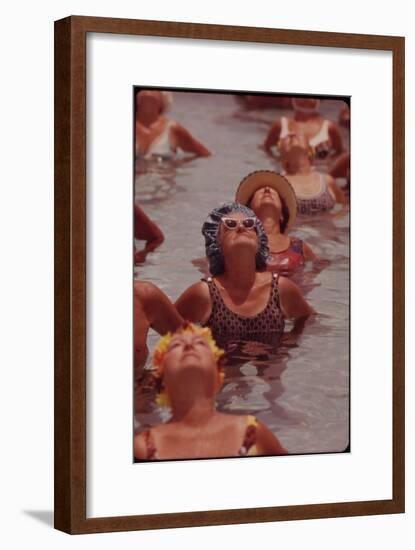 Senior Women in Exercises at Century Village Retirement Community, Florida, 1970s-null-Framed Photo