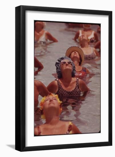 Senior Women in Exercises at Century Village Retirement Community, Florida, 1970s-null-Framed Photo