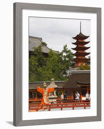 Senjokaku 5 Story Pagoda at Itsukushima Shrine, Miyajima Island, Honshu Island, Japan-Kober Christian-Framed Photographic Print