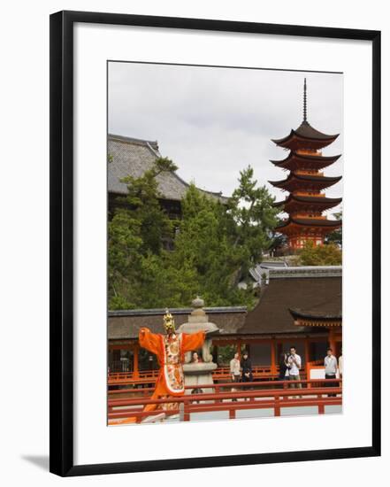 Senjokaku 5 Story Pagoda at Itsukushima Shrine, Miyajima Island, Honshu Island, Japan-Kober Christian-Framed Photographic Print