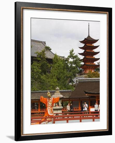 Senjokaku 5 Story Pagoda at Itsukushima Shrine, Miyajima Island, Honshu Island, Japan-Kober Christian-Framed Photographic Print