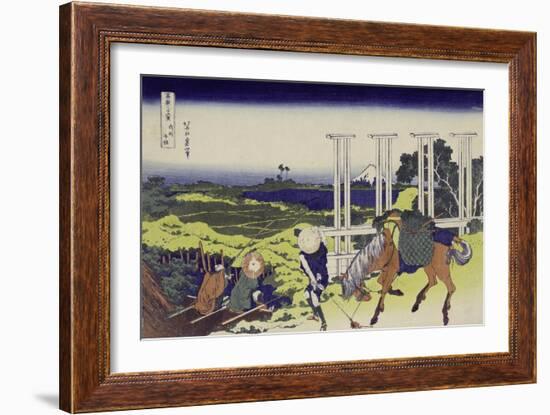 Senju in Musashi Province-Katsushika Hokusai-Framed Giclee Print