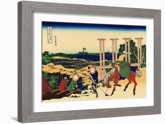 Senju in the Musachi Province, c.1830-Katsushika Hokusai-Framed Giclee Print