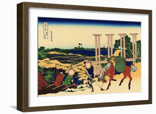 Senju in the Musachi Province, c.1830-Katsushika Hokusai-Framed Giclee Print