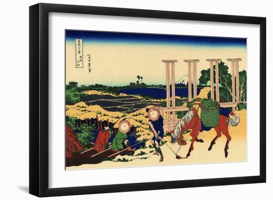 Senju in the Musachi Province, c.1830-Katsushika Hokusai-Framed Giclee Print