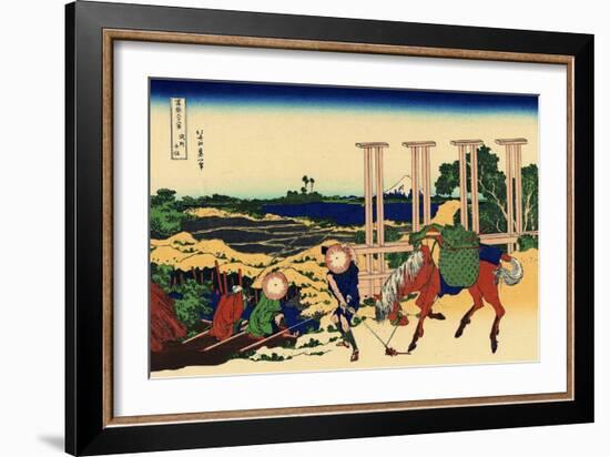 Senju in the Musachi Province, c.1830-Katsushika Hokusai-Framed Giclee Print