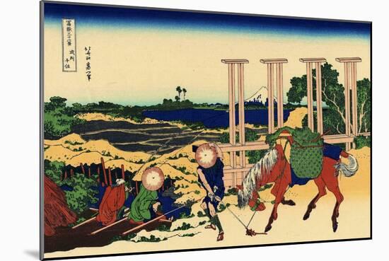 Senju in the Musachi Province, c.1830-Katsushika Hokusai-Mounted Giclee Print