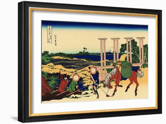 Senju in the Musachi Province, c.1830-Katsushika Hokusai-Framed Giclee Print