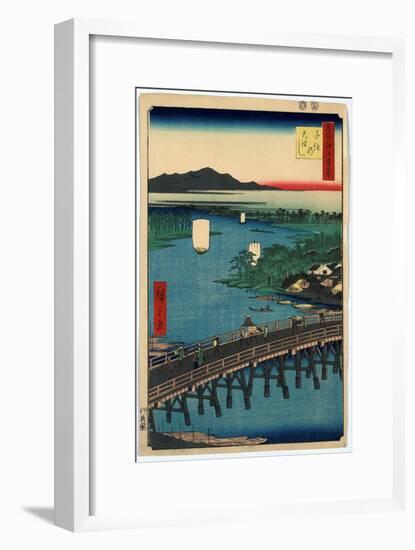 Senju No Ohashi-Utagawa Hiroshige-Framed Giclee Print