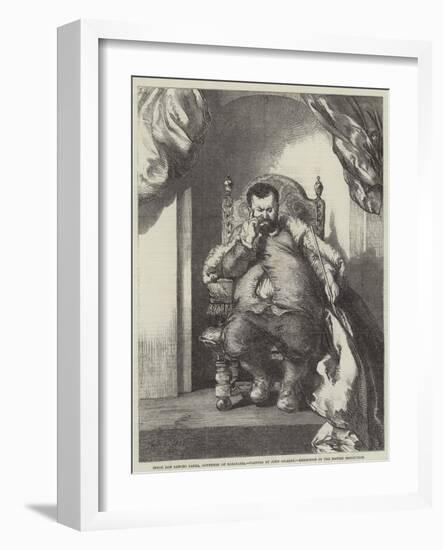 Senor Don Sancho Panza, Governor of Barataria, Exhibition of the British Institution-Sir John Gilbert-Framed Giclee Print