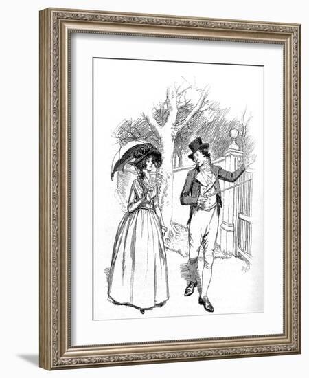 'Sense and Sensibility' by Jane Austen-Hugh Thomson-Framed Giclee Print