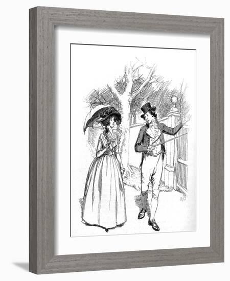 'Sense and Sensibility' by Jane Austen-Hugh Thomson-Framed Giclee Print