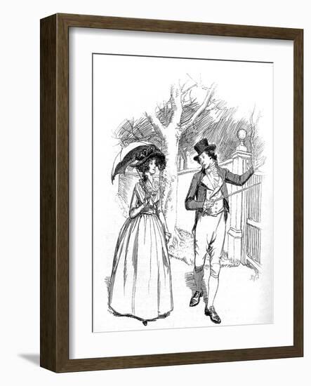 'Sense and Sensibility' by Jane Austen-Hugh Thomson-Framed Giclee Print