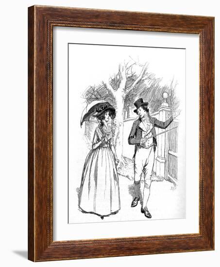 'Sense and Sensibility' by Jane Austen-Hugh Thomson-Framed Giclee Print