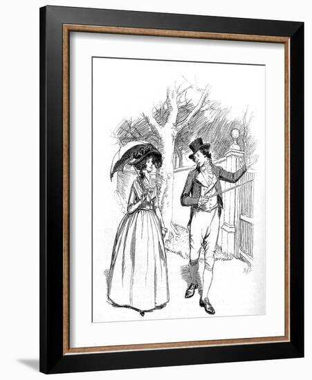 'Sense and Sensibility' by Jane Austen-Hugh Thomson-Framed Giclee Print