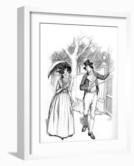 'Sense and Sensibility' by Jane Austen-Hugh Thomson-Framed Giclee Print