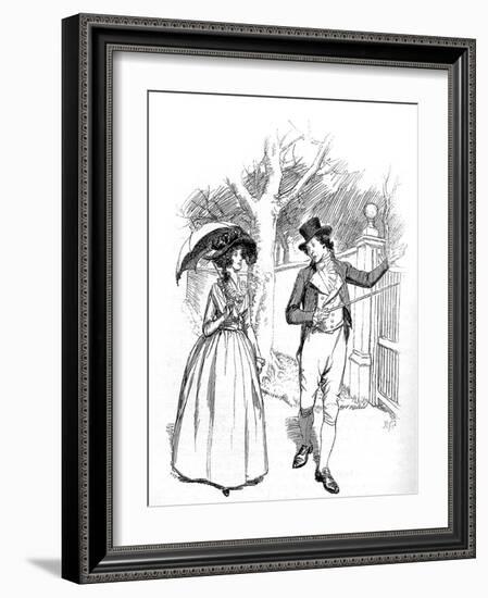 'Sense and Sensibility' by Jane Austen-Hugh Thomson-Framed Giclee Print