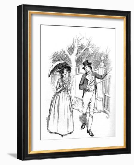 'Sense and Sensibility' by Jane Austen-Hugh Thomson-Framed Giclee Print