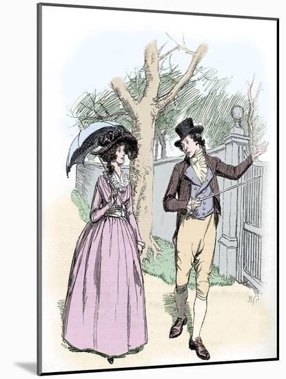 'Sense and Sensibility' by Jane Austen-Hugh Thomson-Mounted Giclee Print