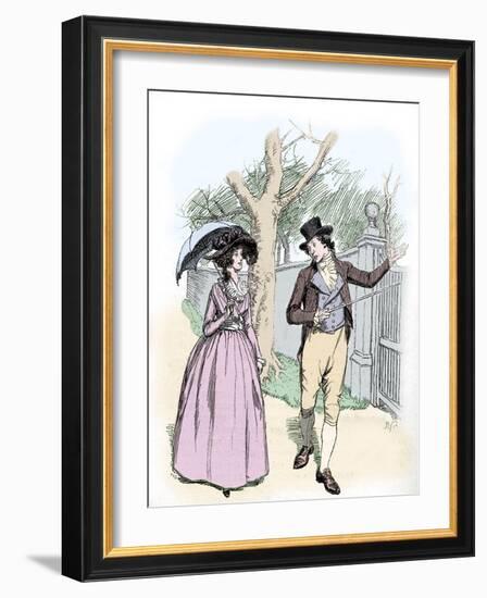 'Sense and Sensibility' by Jane Austen-Hugh Thomson-Framed Giclee Print