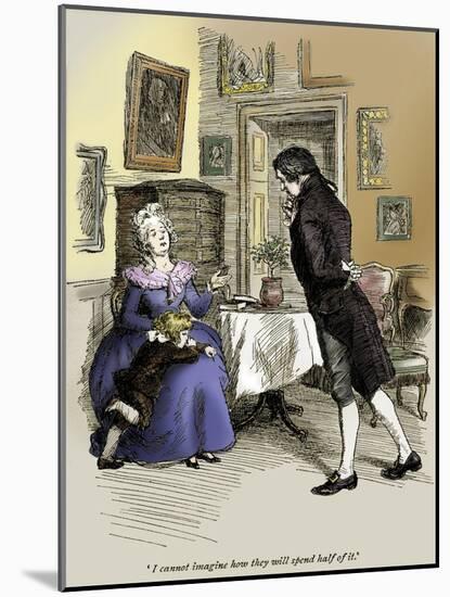 'Sense and Sensibility' by Jane Austen-Hugh Thomson-Mounted Giclee Print